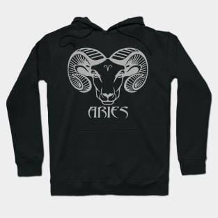 Aries Ram Horns Face Hoodie